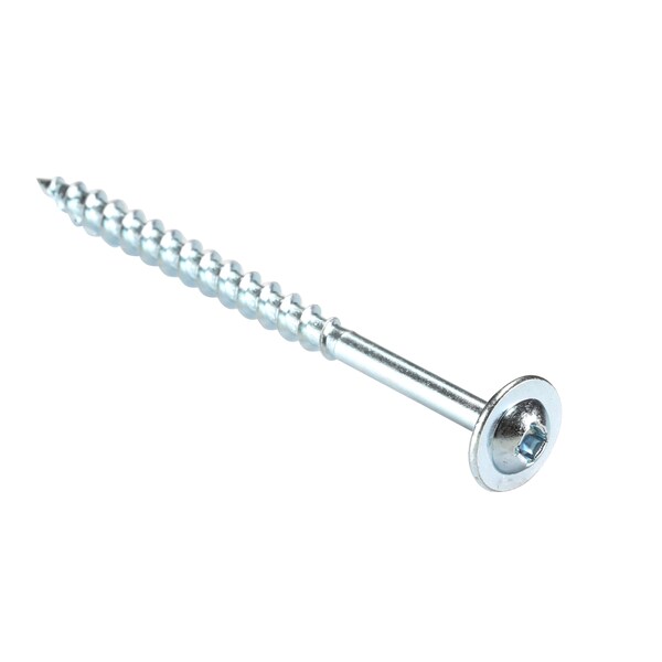Wood Screw, #10, 3 in, Zinc Plated Stainless Steel Flange Round Head Square Drive, 1450 PK
